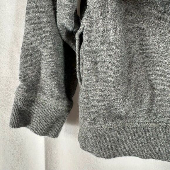 Baby Gap Gray & Silver RED Zip Up Hooded Sweatshirt Jacket Fleece 18-24 Months - Picture 10 of 10